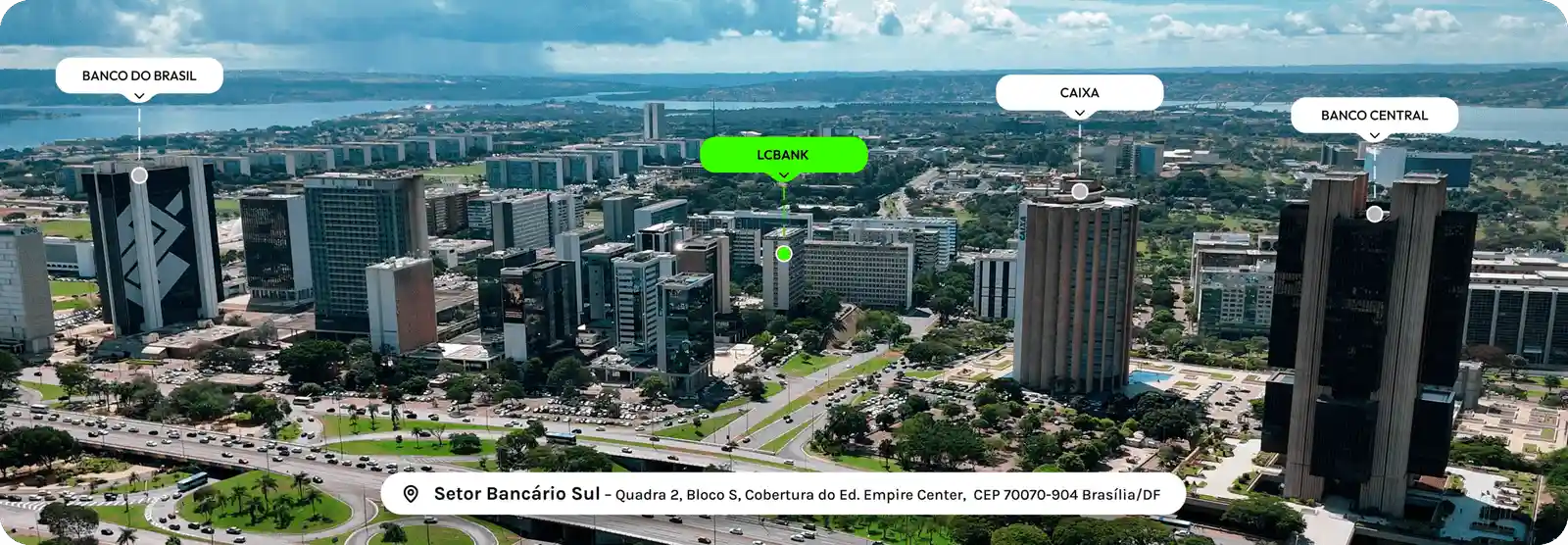 Localização real do LCBANK para desktop